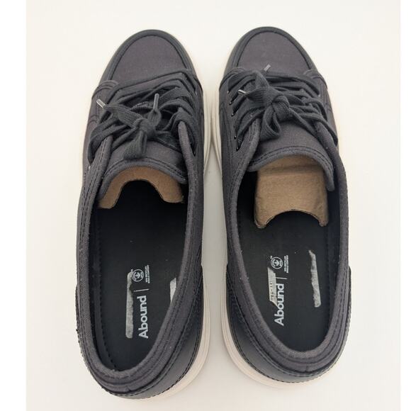 Abound Neely Platform Sneakers Men's Canvas Lace Up Shoes Black Size US11M EU44 - Picture 6 of 13